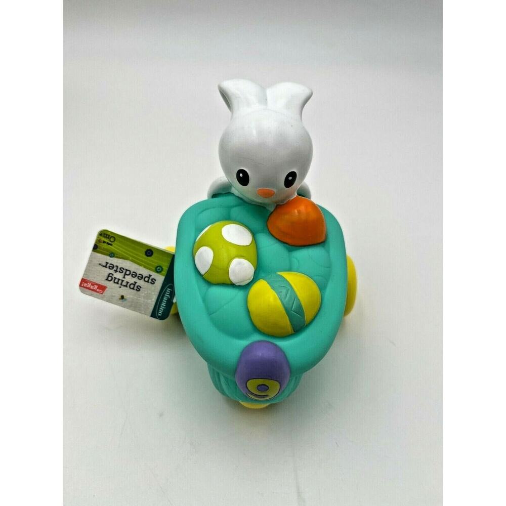 Infantino Spring Speedster Bunnny & Wheelbarrow On Wheels. NEW